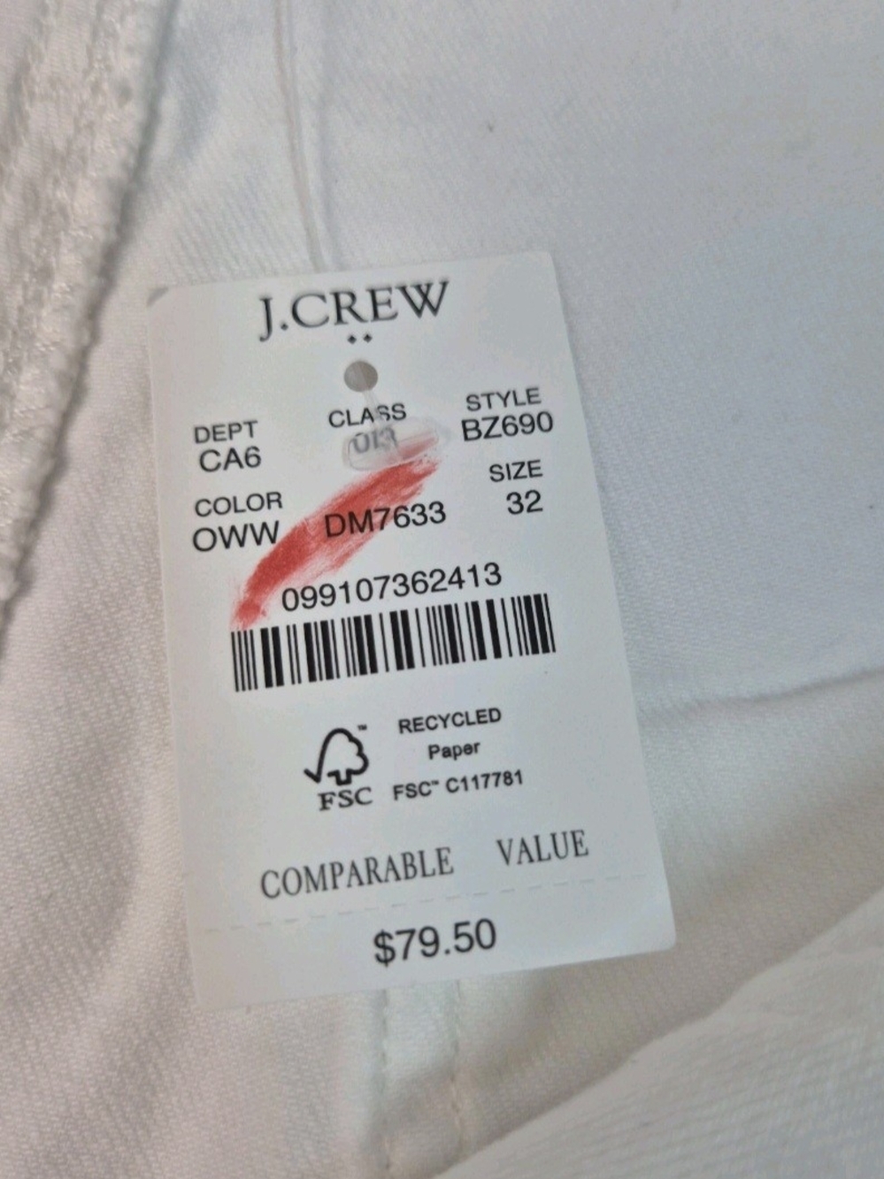 J. Crew Women’s Shorts Size 32 White   Denim NWT 59 - Picture 9 of 13